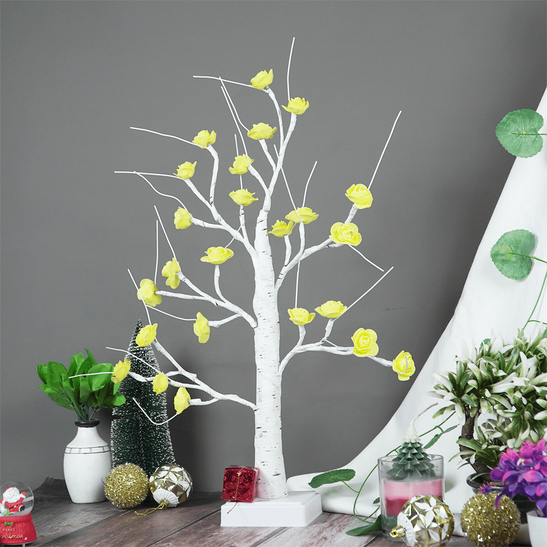 Yellow Blossom Decorative Tree Light – Rose Flower Table Lamp - Memories Insite
